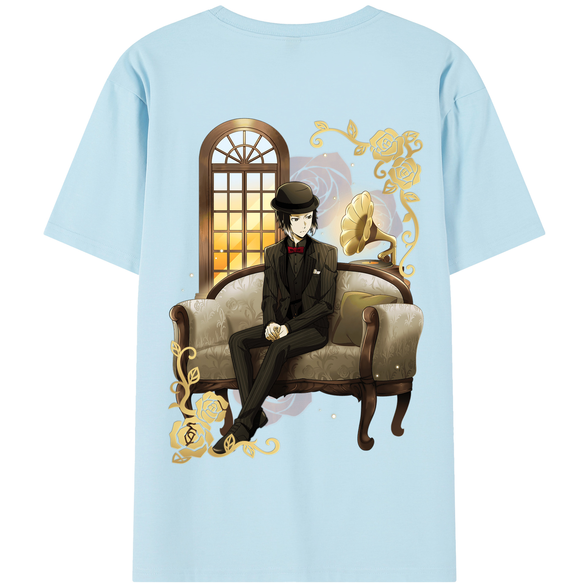 （画像用） 文豪ストレイドッグス Bungo Stray Dogs 綿100％半袖Tシャツ（背面プリント）
